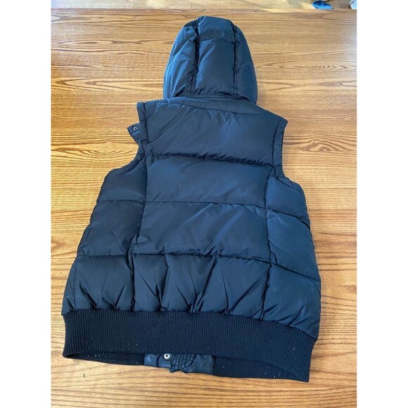 Womens GAP black Down Puffer vest S Winter Zip up Y2k 90s Gorpcore Grunge Punk - Picture 2 of 4